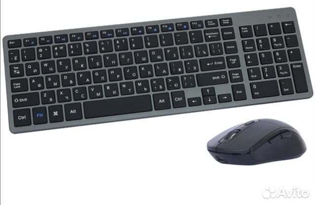 Заряжаемая беспроводная клавиатура и мышь, русская