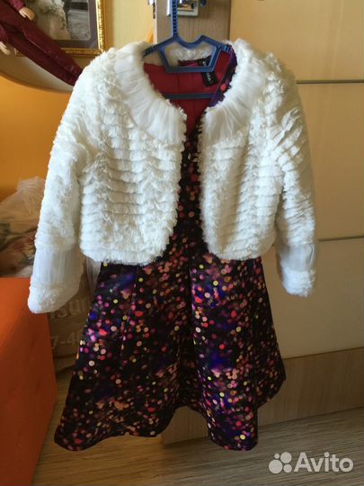 Жакет детский из искусственного меха б/у в отлично