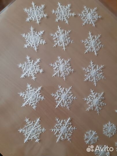 Ёлочные новогодние украшения игрушки снежинки СССР