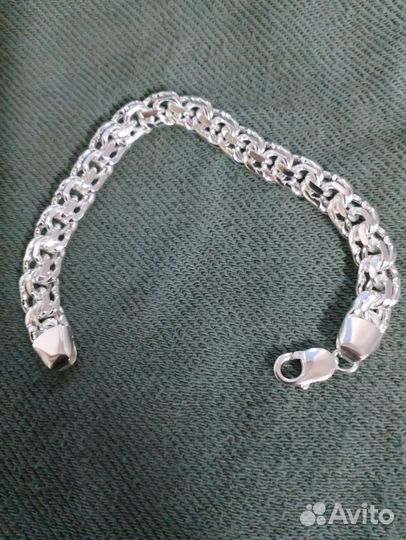 Мужская серебряная цепь с крестом