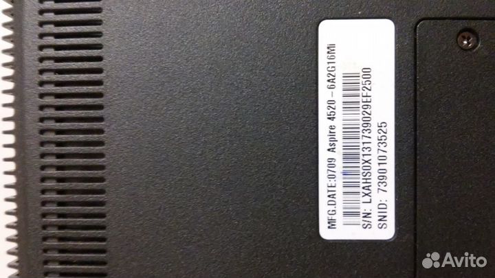 Ноутбук acer на запчасти Модель AS4520-6A2G16MI