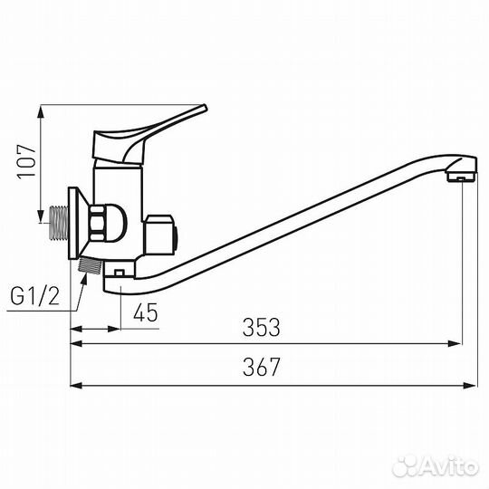 Смеситель для ванны Ferro Stillo BSL55A Хром