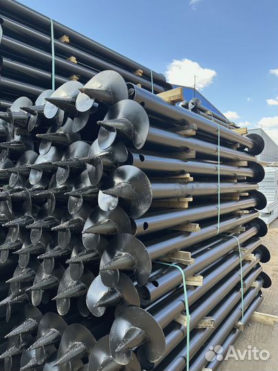 Винтовые сваи с монтажом