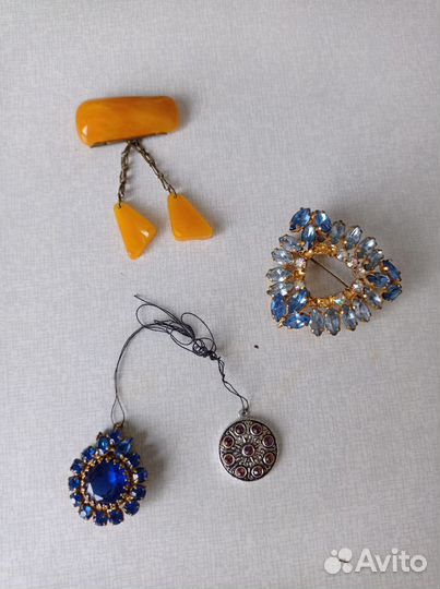 Брошь винтажная чехия