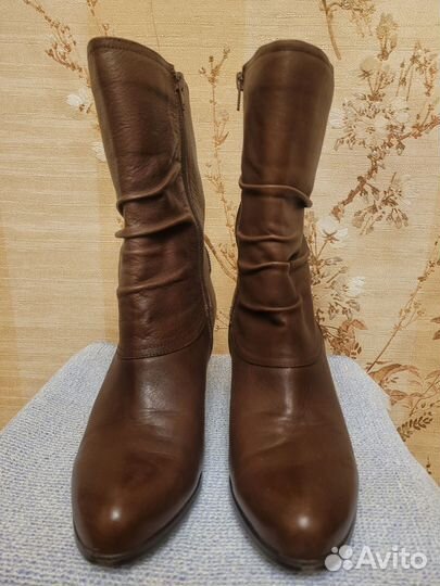 Полусапожки кожаные женские