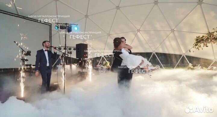 Геокупол сфера, купольный шатер площадь 112 м2