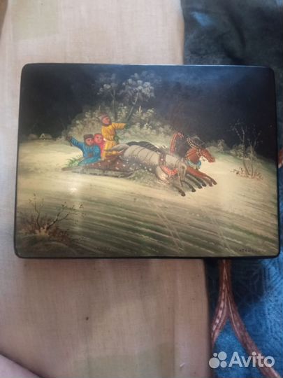 Шкатулка федоскино СССР