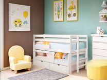 Выдвижная кровать для стильной детской комнаты