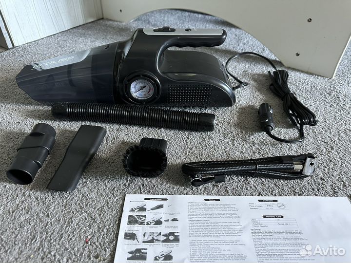 Автомобильный пылесос с компрессором