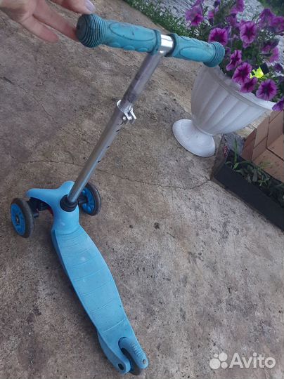 Самокат детский трехколесный со светящ колесами