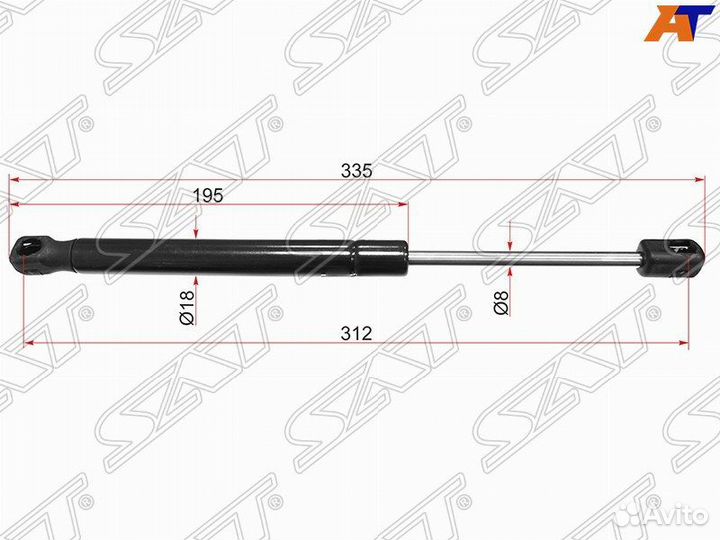 Амортизатор капота infiniti FX 08