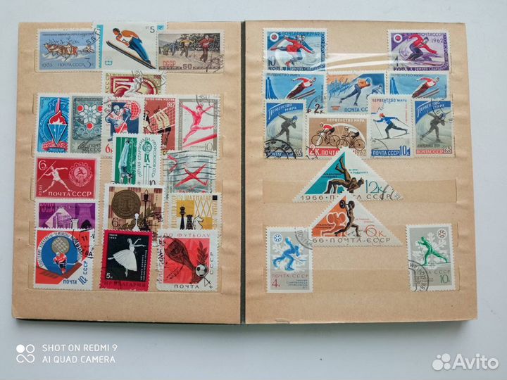 Марки почтовые коллекция 60-80 гг