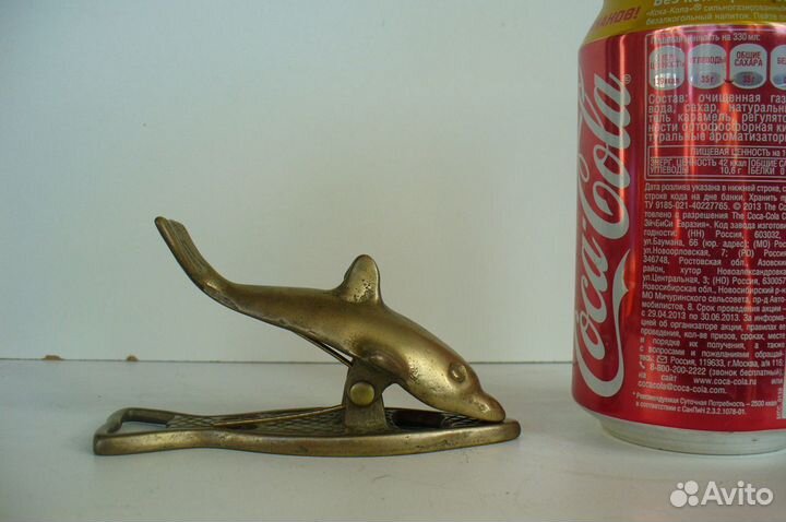 Дельфин.Защепка.Латунь.Бронза