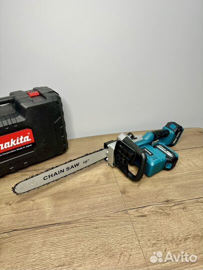 Аккумуляторная цепная пила makita 16 дюймов 2 акб