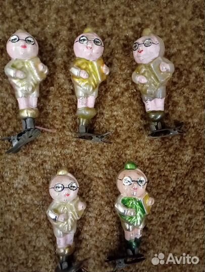 Новогодние игрушки СССР на прищепке