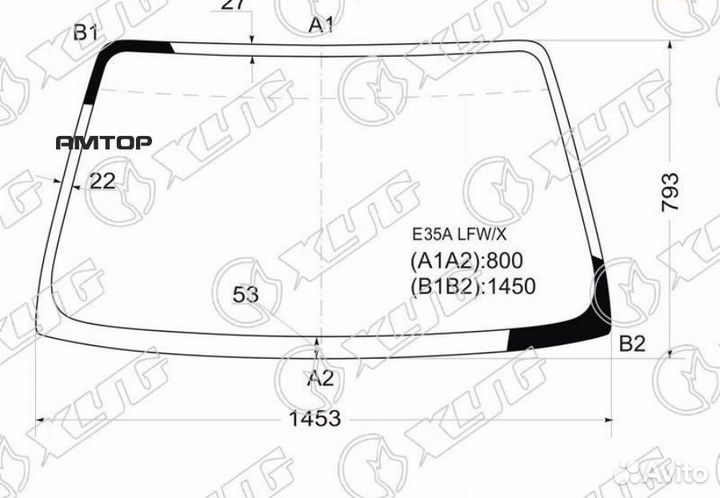 XYG E35A LFW/X Стекло лобовое mitsubishi galant 4D