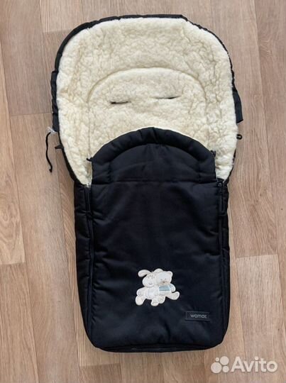 Тёплый Конверт в коляску овчина womar