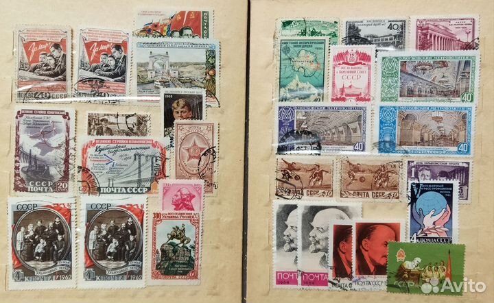400 почтовых марок СССР 1939-1977 в альбоме