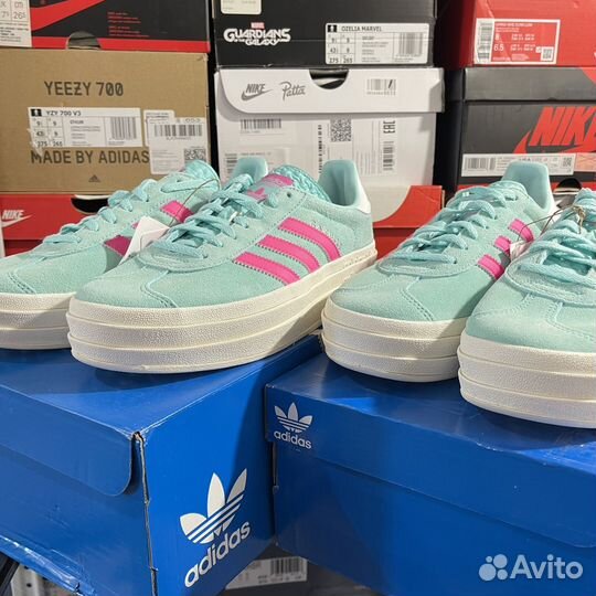 Adidas Gazelle Bold Flash Aqua Pink оригинал новые