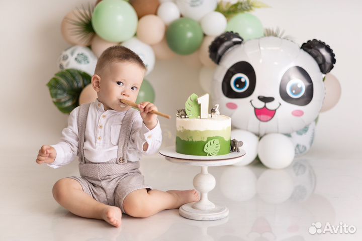 Фотосессия на 1 (2) годик с крушением тортика