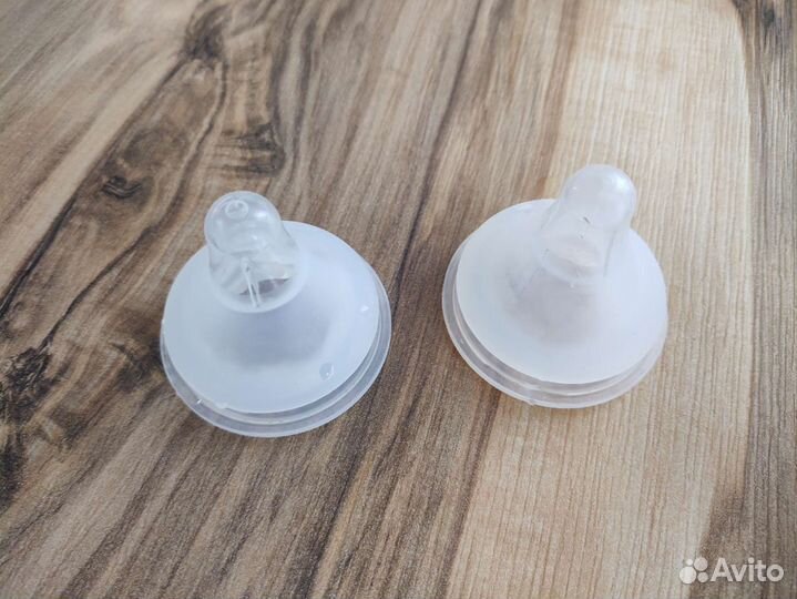 Соски 3шт. на бутылочки Pigeon антиколик L 6мес.+