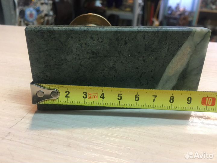 Подсвечник латунный на камне