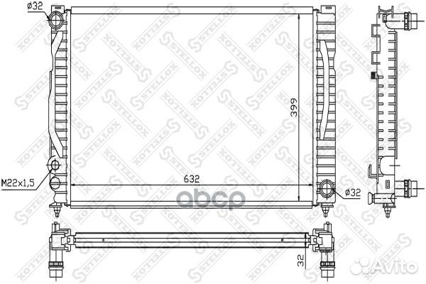 10-25125-SX радиатор системы охлаждения Audi A