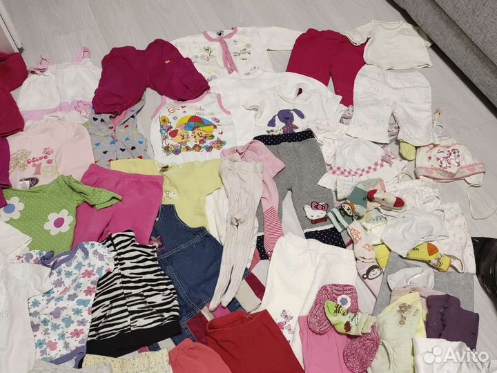 Одежда для девочки 3-12 мес отдам за порошок