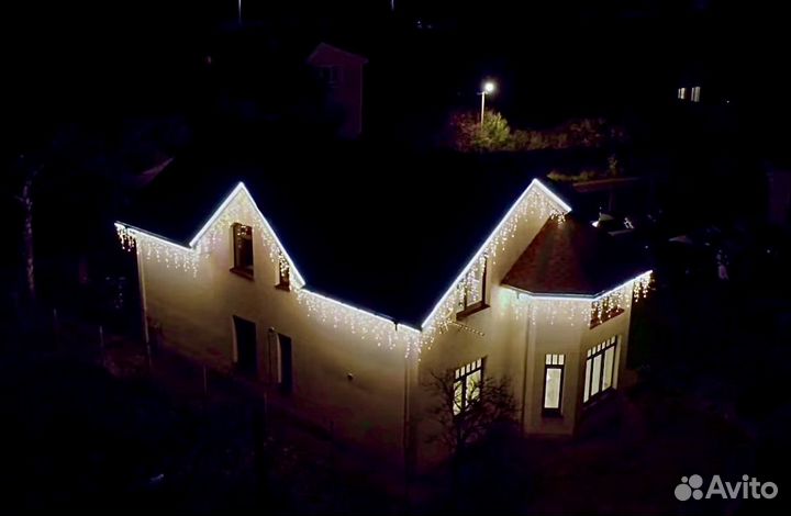 Световое оформление домов к праздникам