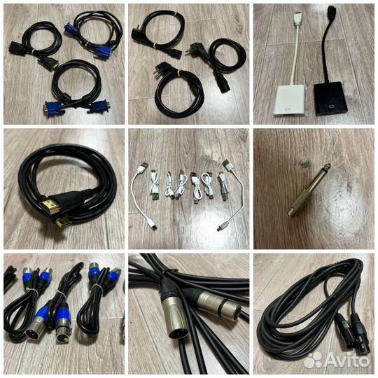 Кабели VGA, Hdmi, XLR, Type-C