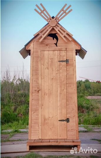 Уличный туалет деревянный TOP224