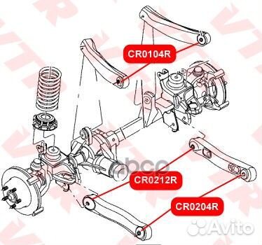 Полиуретановый сайлентблок нижнего рычага задне