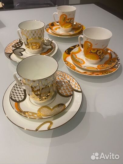 Императорский Фарфор Кофейный сервиз 3-х пр