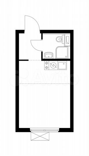 Квартира-студия, 19,8 м², 16/23 эт.