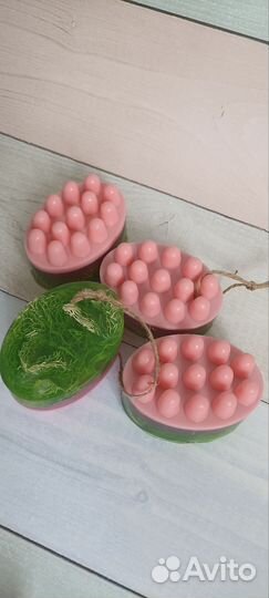 Массажное мыло-мочалка с люфой