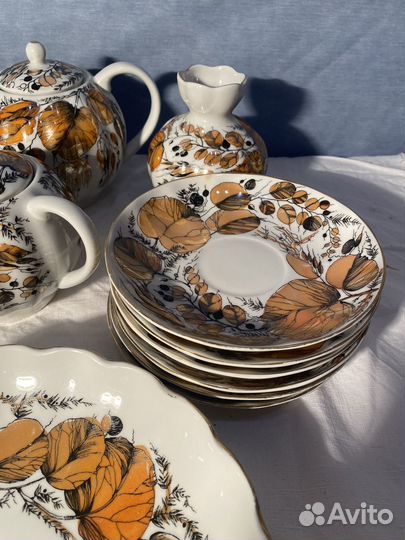 Сервиз чайный лфз Золотая осень.ссср