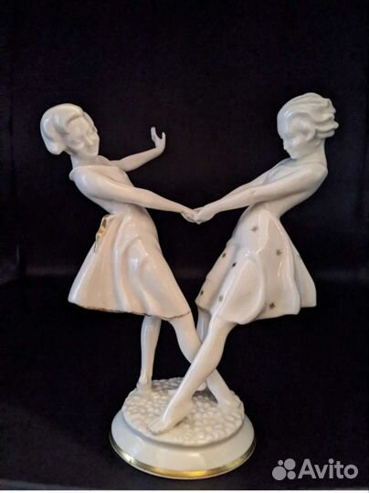 Статуэтка Hulschenreulher балерина фарфор антик