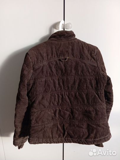 Куртка вельветовая zara коричневая, размер s 42-44