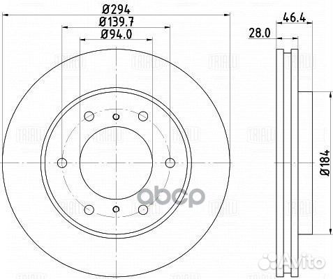 DF 117409 Диск тормозной mitsubishi L200 05/PA
