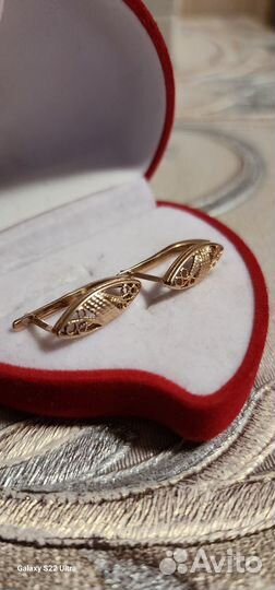 Золотые серьги СССР 585 пробы