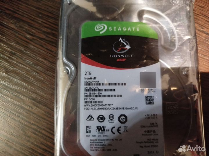 Жесткий диск Seagate Ironwolf NAS 2TB SATA -новый