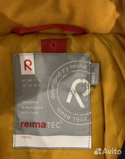 Зимний комбинезон reima tec 74 + ботинки reima 22р