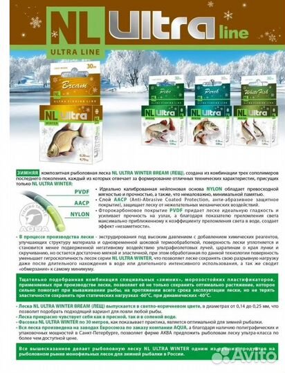 Леска рыболовная зимняя 0,22