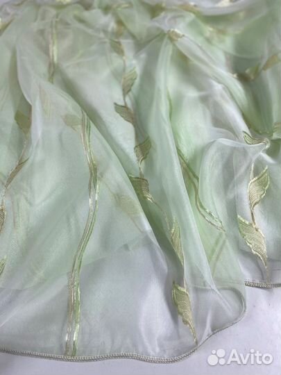 Ткань органза с набивным рисунком метражом