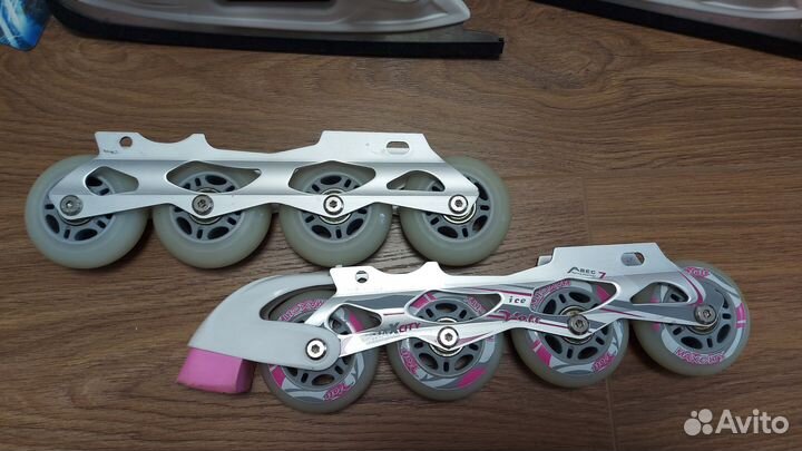Роликовые коньки раздвижные 2 в 1, размер 35-38