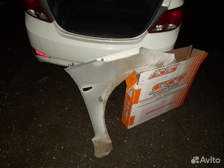 Крыло переднее левое на hyundai solaris