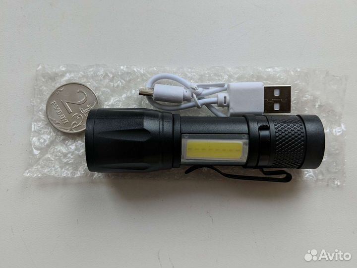 Светодиодный мини фонарь светильник с USB зарядкой