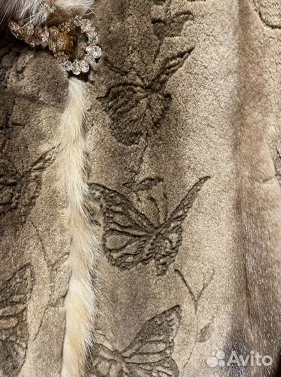 Эксклюзивный полушубок из стриженной норки с лазер