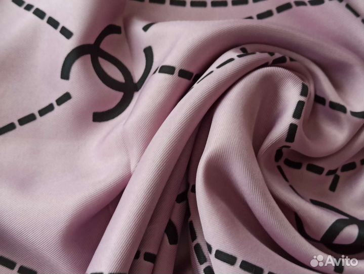 Платок Шелковый Chanel розовый новый