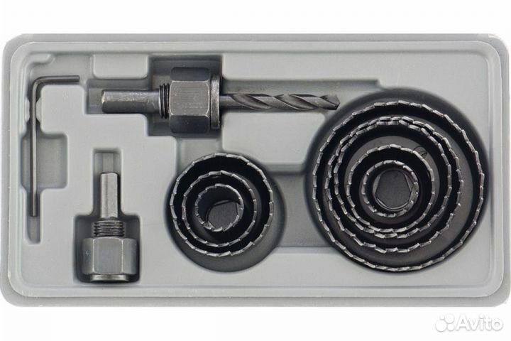 Набор кольцевых пил по дереву, 19-64 мм 11 предм